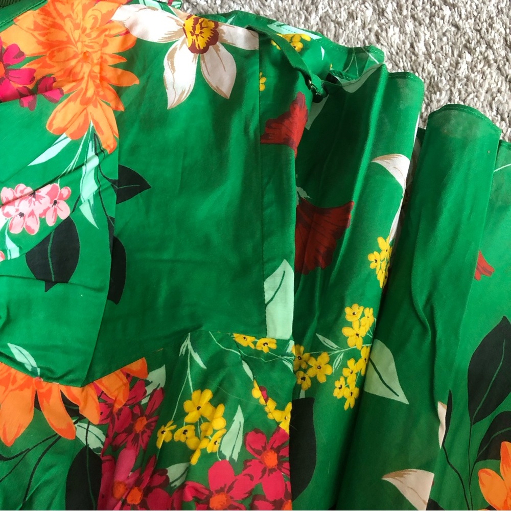 Cara Cara Maidstone Dress -  Punch Floral Green - Picture 7 of 12
